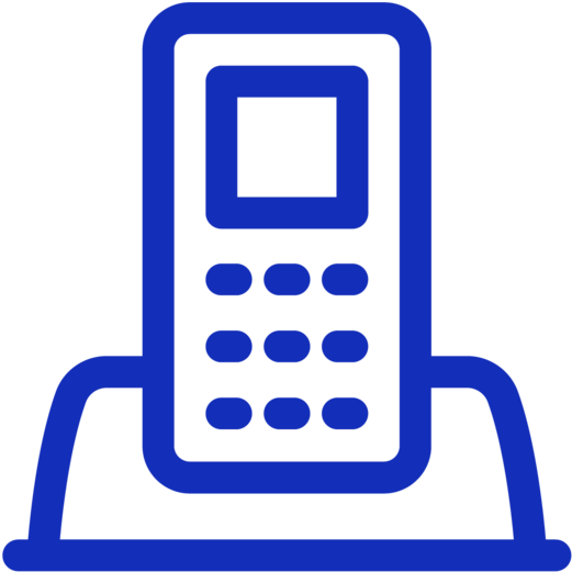 Mobile Phone Icon Blue PNG