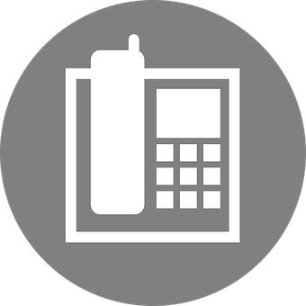 Mobile Phone Icon Gray Background PNG
