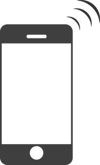 Mobile Phone Silhouette Vector PNG
