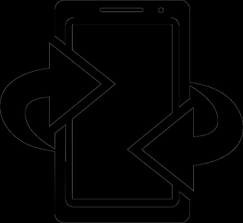 Mobile Phone Sync Icon PNG