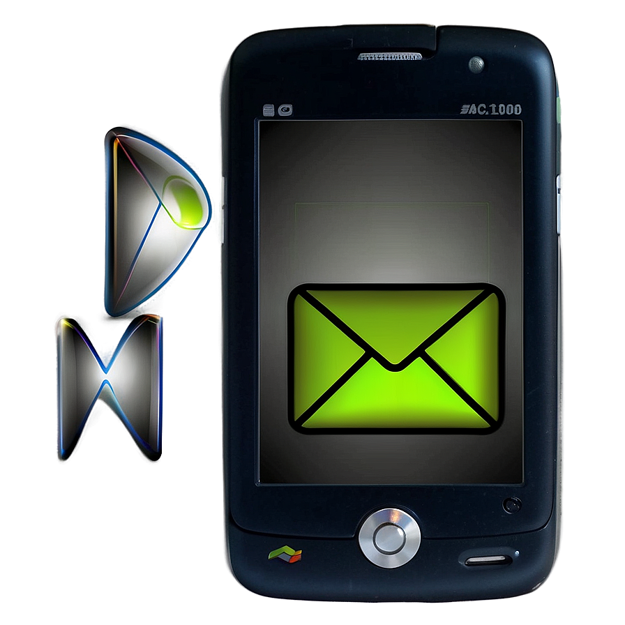 Mobile Phone With Email Notification Png Uce92 PNG