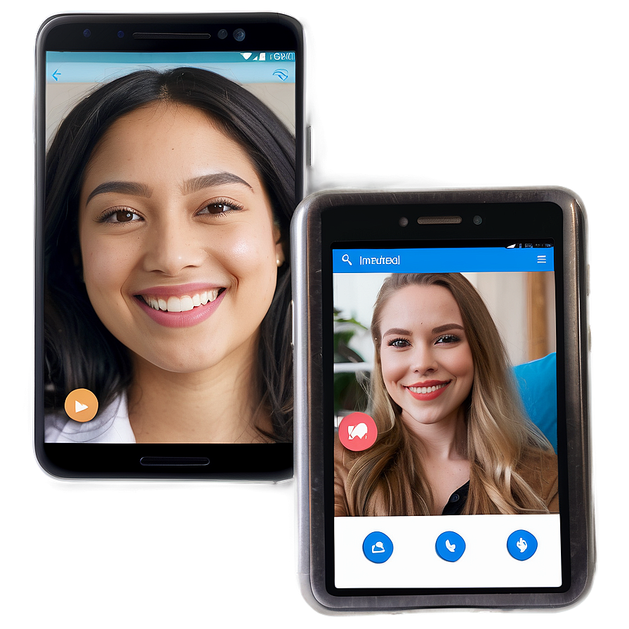 Mobile Phone With Video Call Screen Png Ynu13 PNG