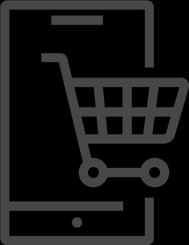 Mobile Shopping Cart Icon PNG