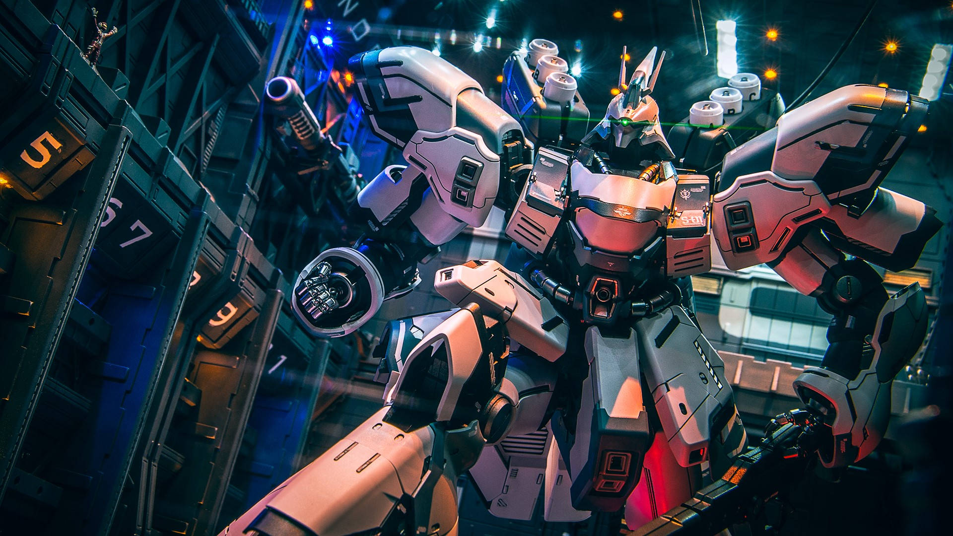 Mobilesuit Gundam Mit Einem Maschinengewehr Wallpaper