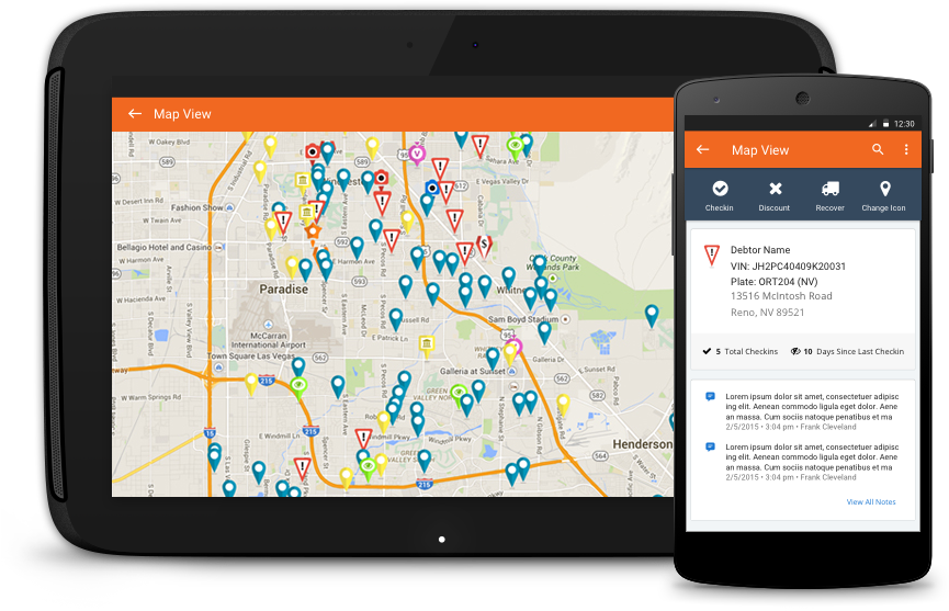 Mobile Tablet Map View App Screenshots PNG
