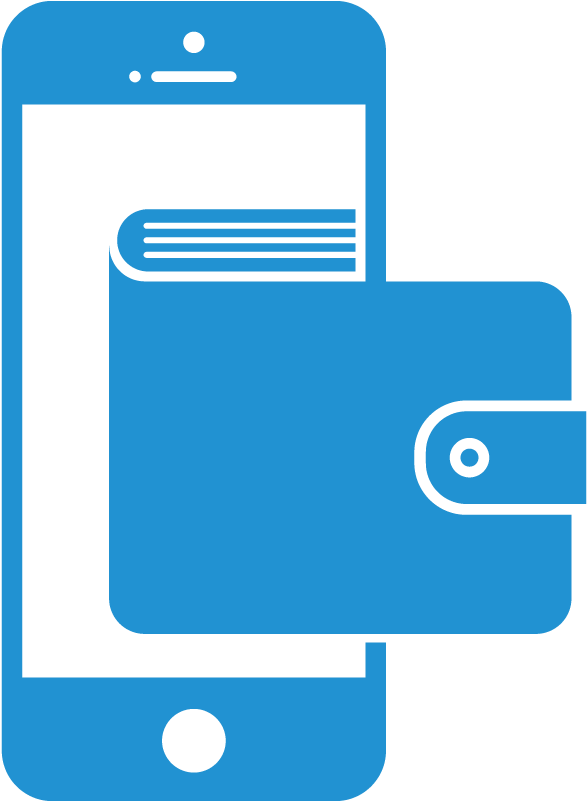 Mobile Wallet Icon Blue PNG