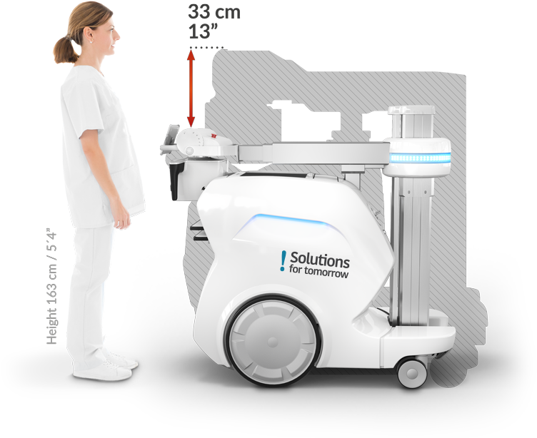 Mobile Xray Machine Dimensions PNG