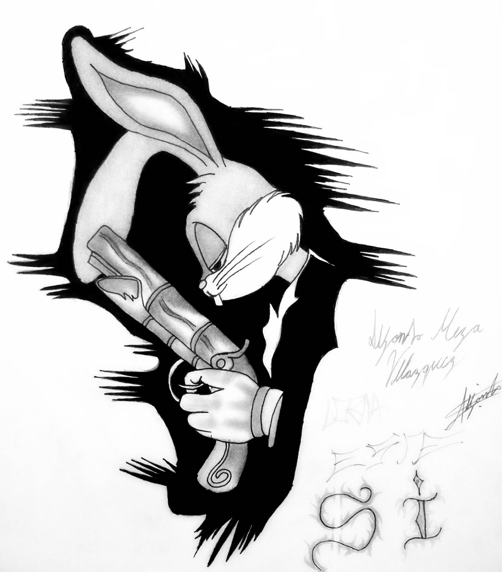Mobster Bugs Bunny Wallpaper