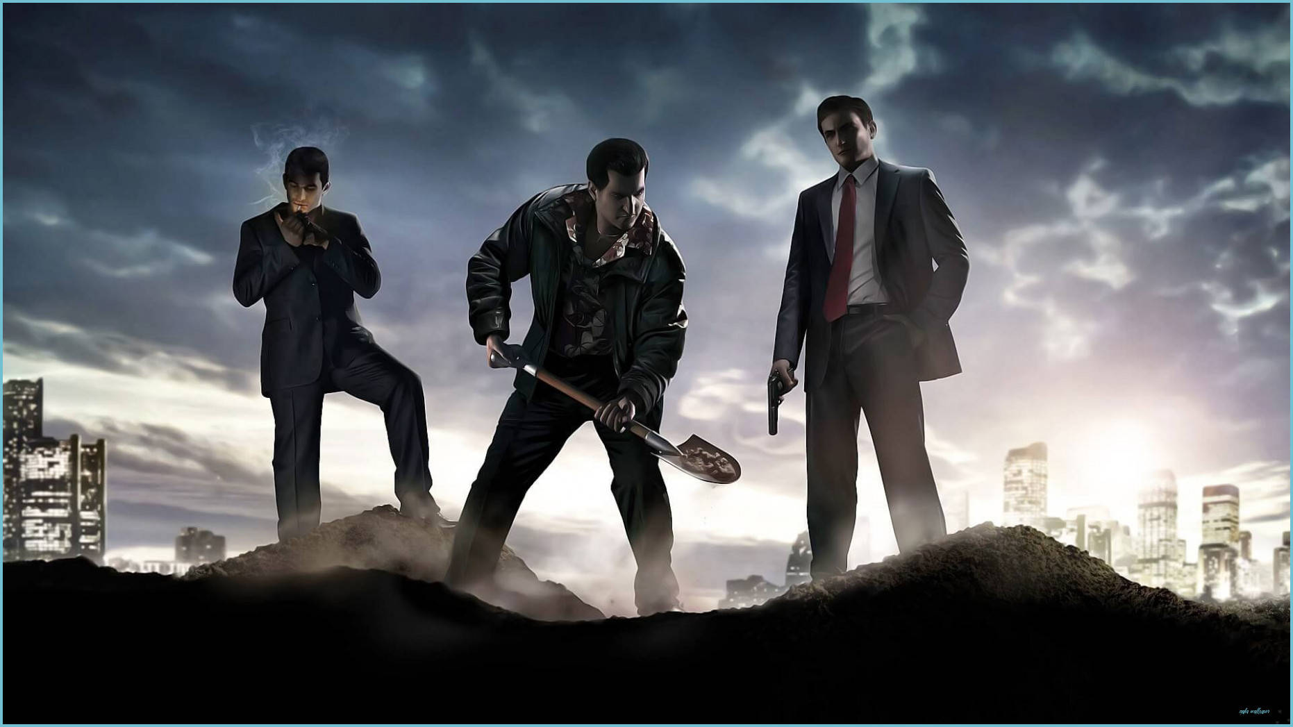 Mobsters Burying Mafia Video Game Wallpaper