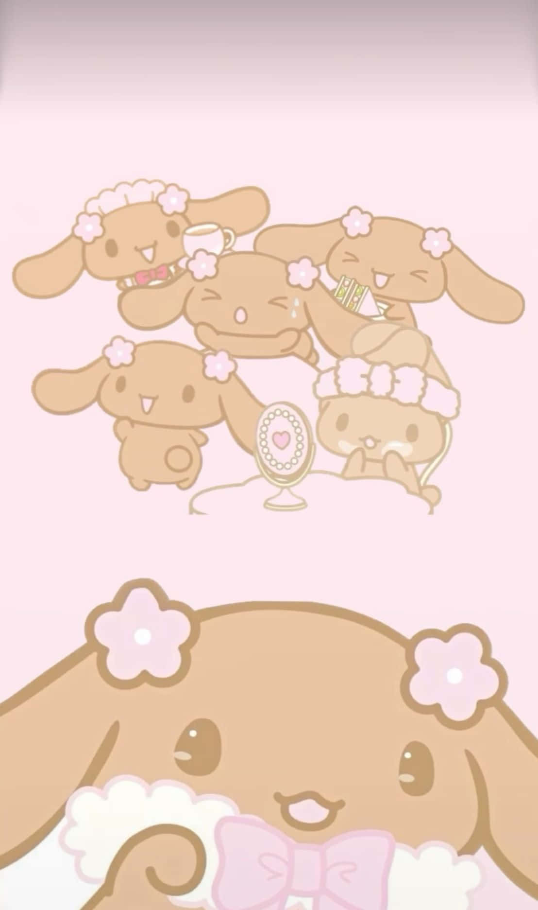 Mocha Sanrio Cute Bunny Friends Wallpaper