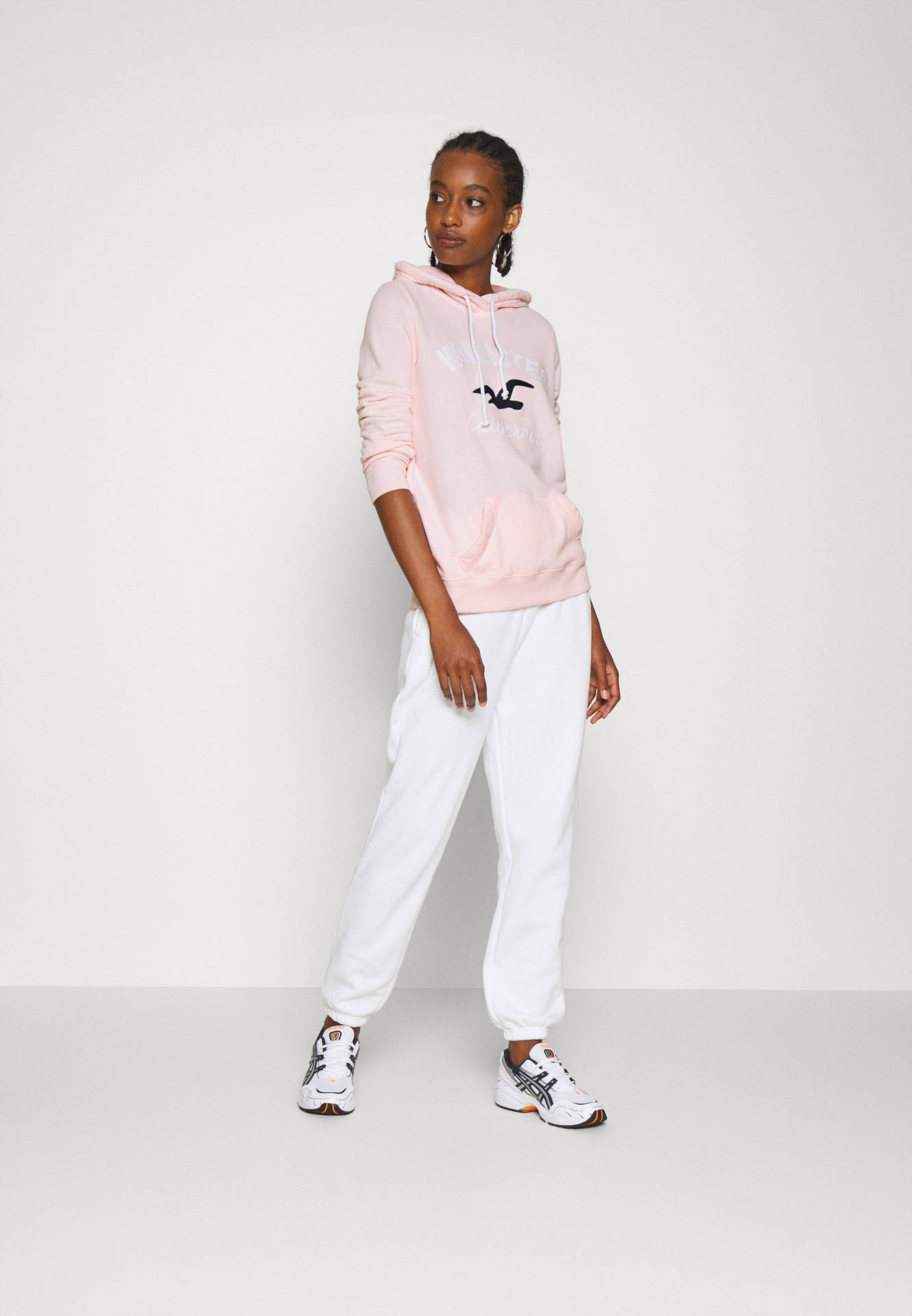 Model In Pink Hollister Jacket Wallpaper