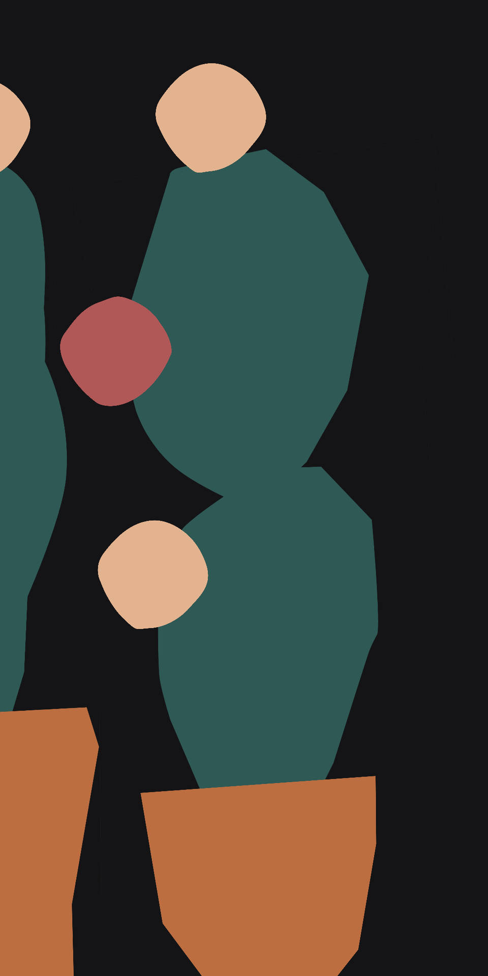 Moderne abstrakte kaktus Google Pixel 4a baggrund. Wallpaper