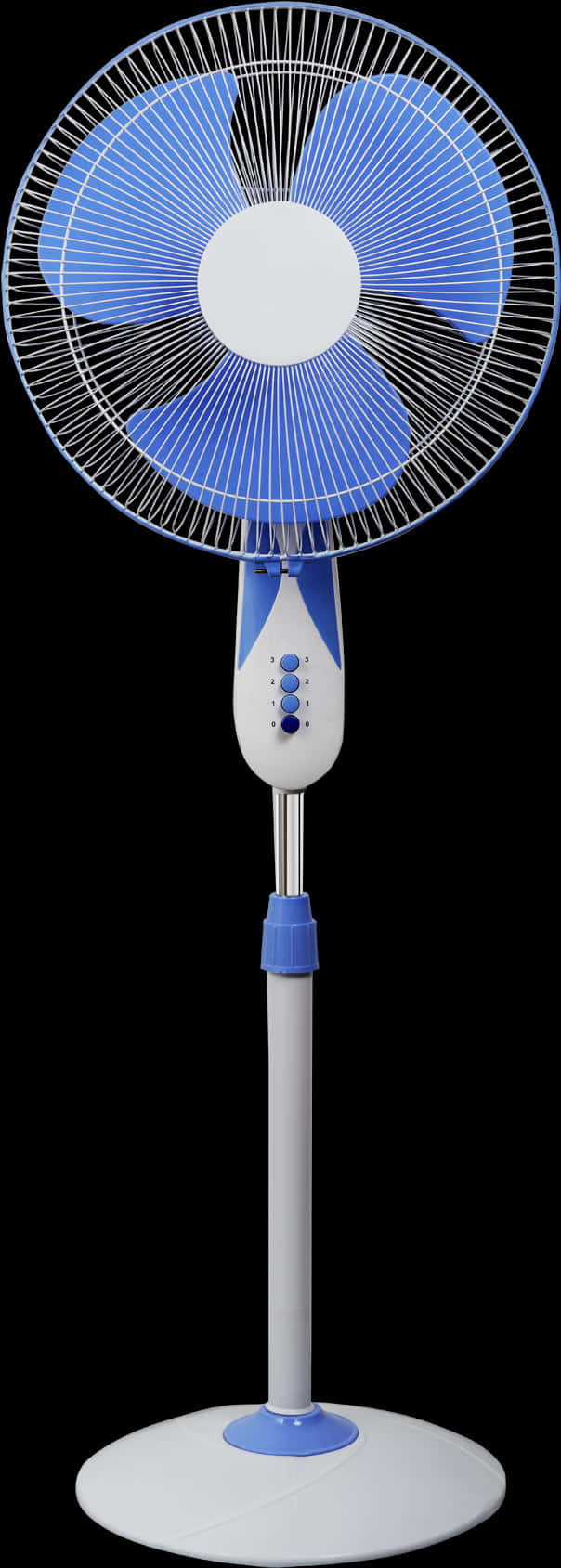Modern Adjustable Standing Fan Isolated PNG