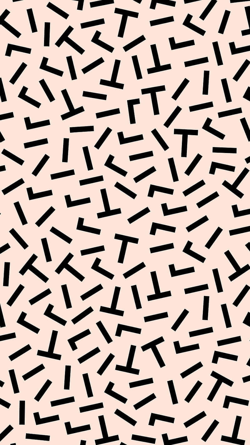 Einschwarz-weißes Muster Mit Schwarzen Und Weißen Formen. Wallpaper