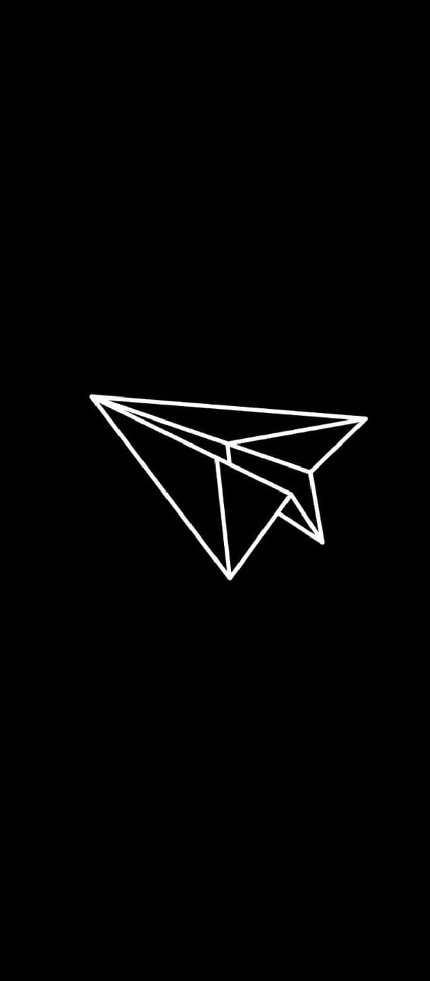 A Paper Airplane On A Black Background Wallpaper