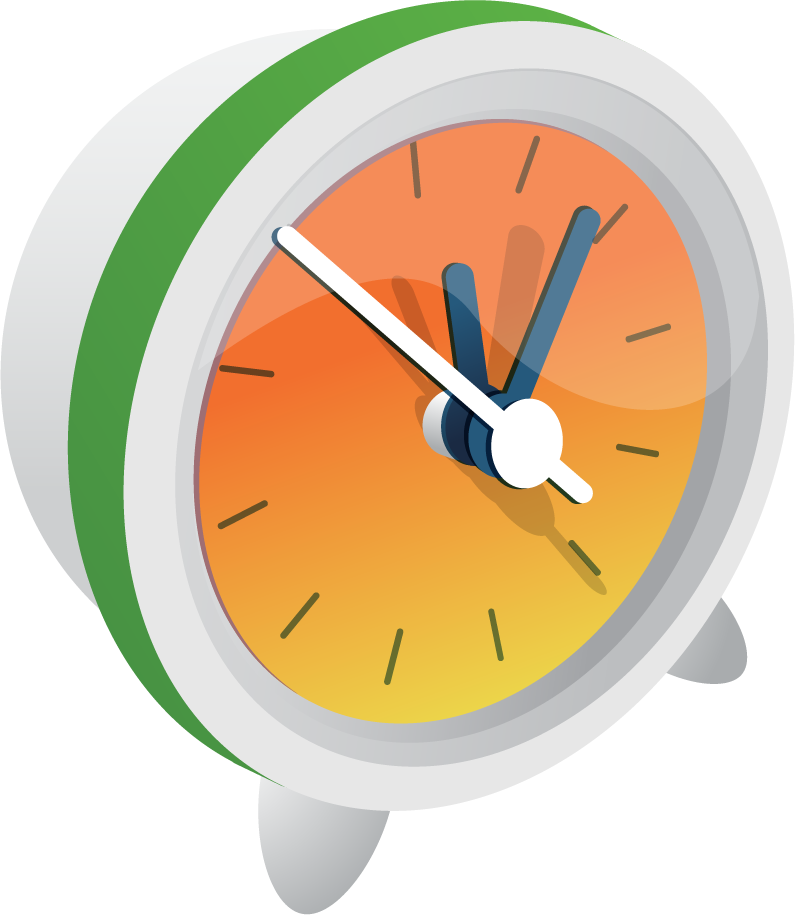 Modern Alarm Clock Illustration.png PNG