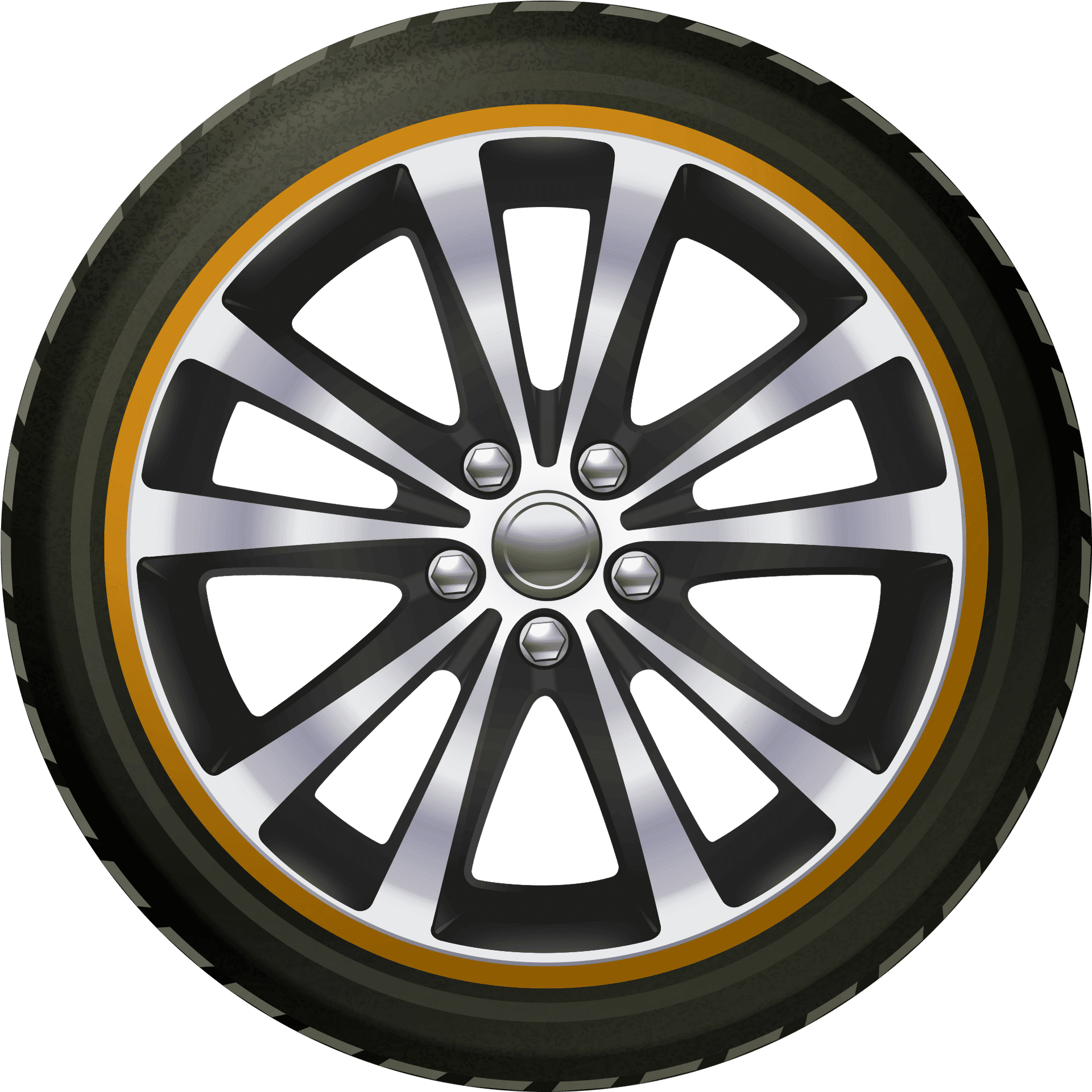 Modern Alloy Wheeland Tire PNG