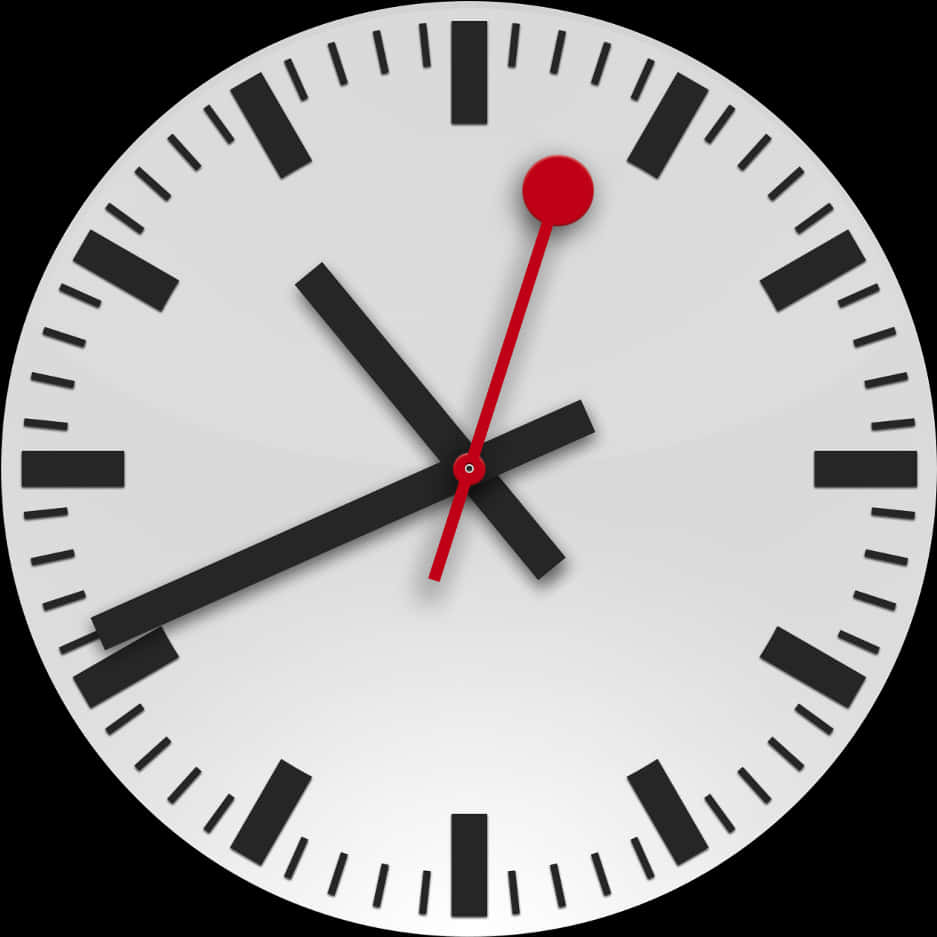 Modern Analog Clock Face PNG