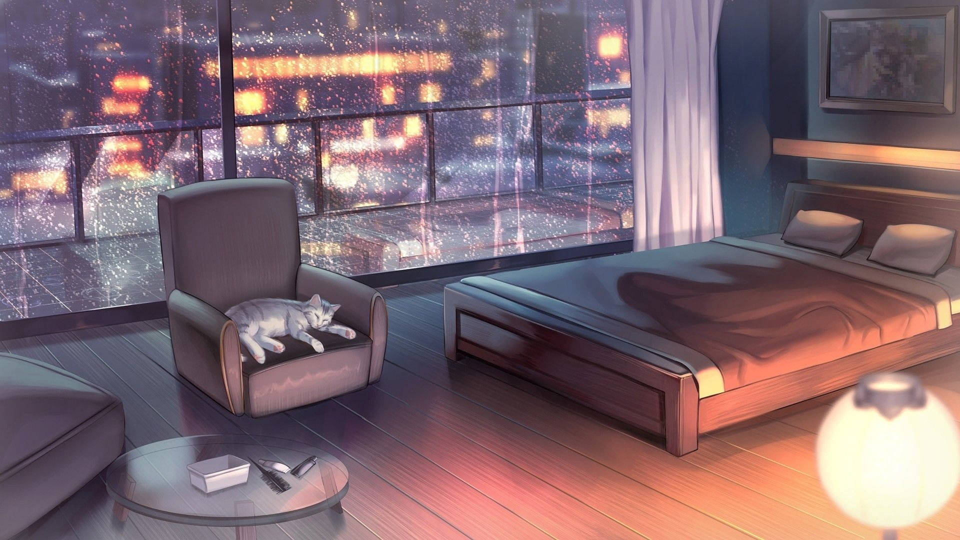 Download Modern Anime Room Wallpaper 