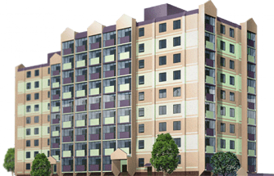Modern Apartment Complex Illustration PNG