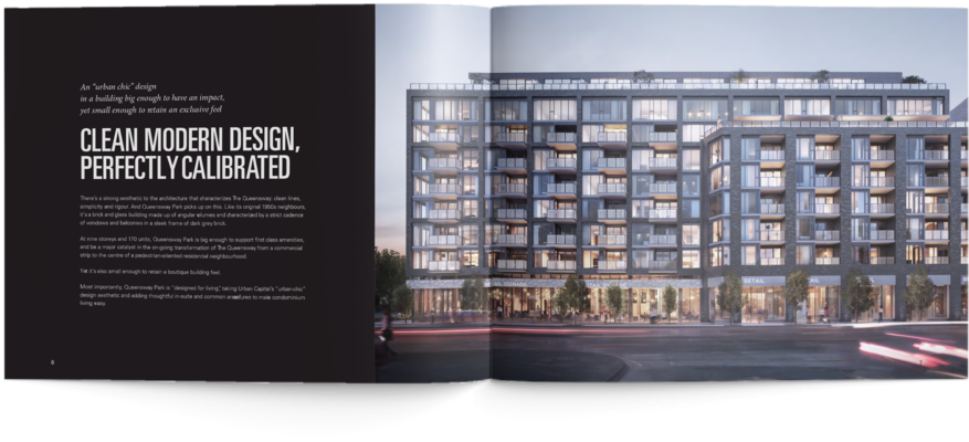 Modern Apartment Design Brochure Spread PNG
