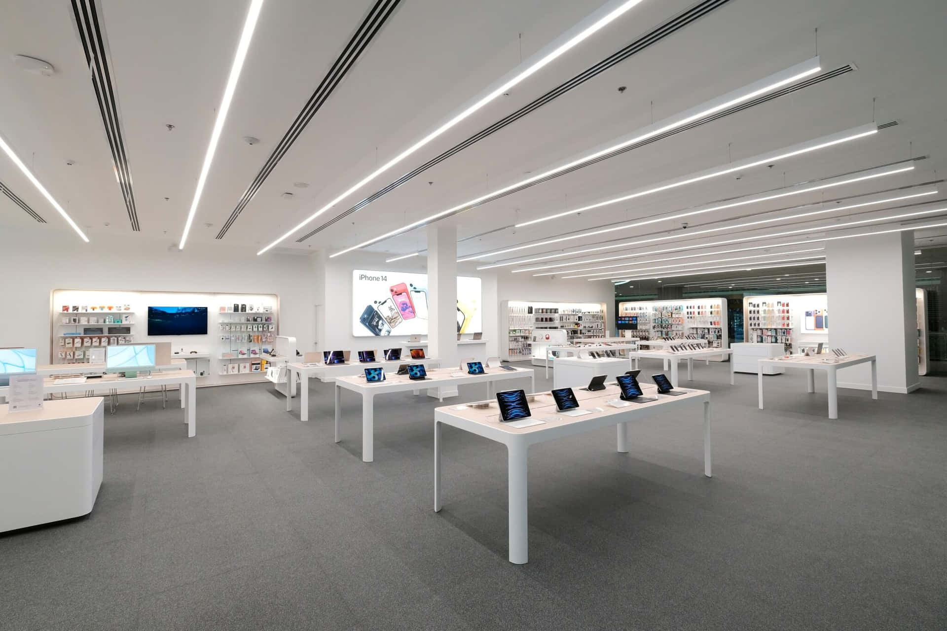 Modern Apple Store Interior Wallpaper