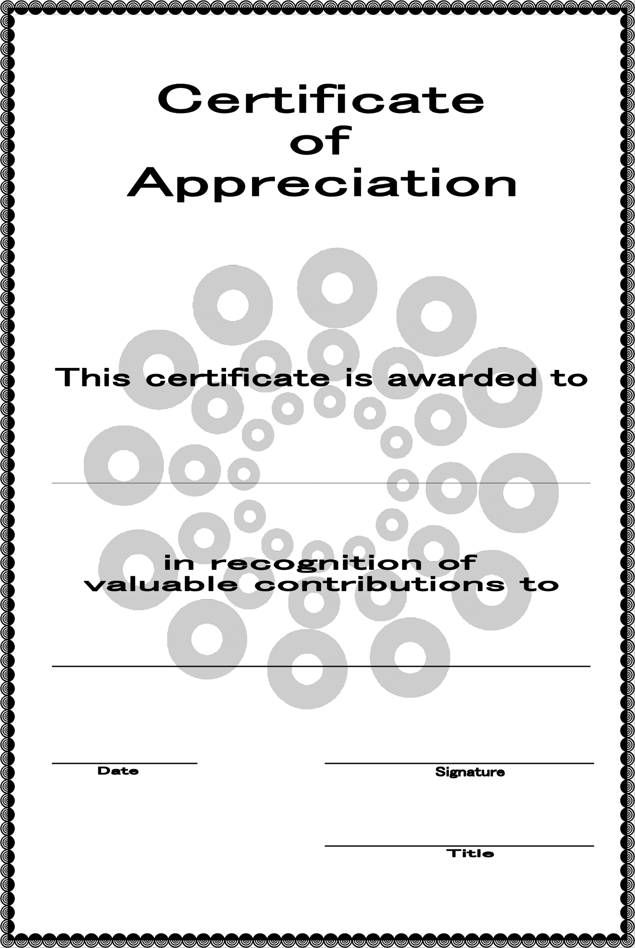 Modern Appreciation Certificate Template PNG