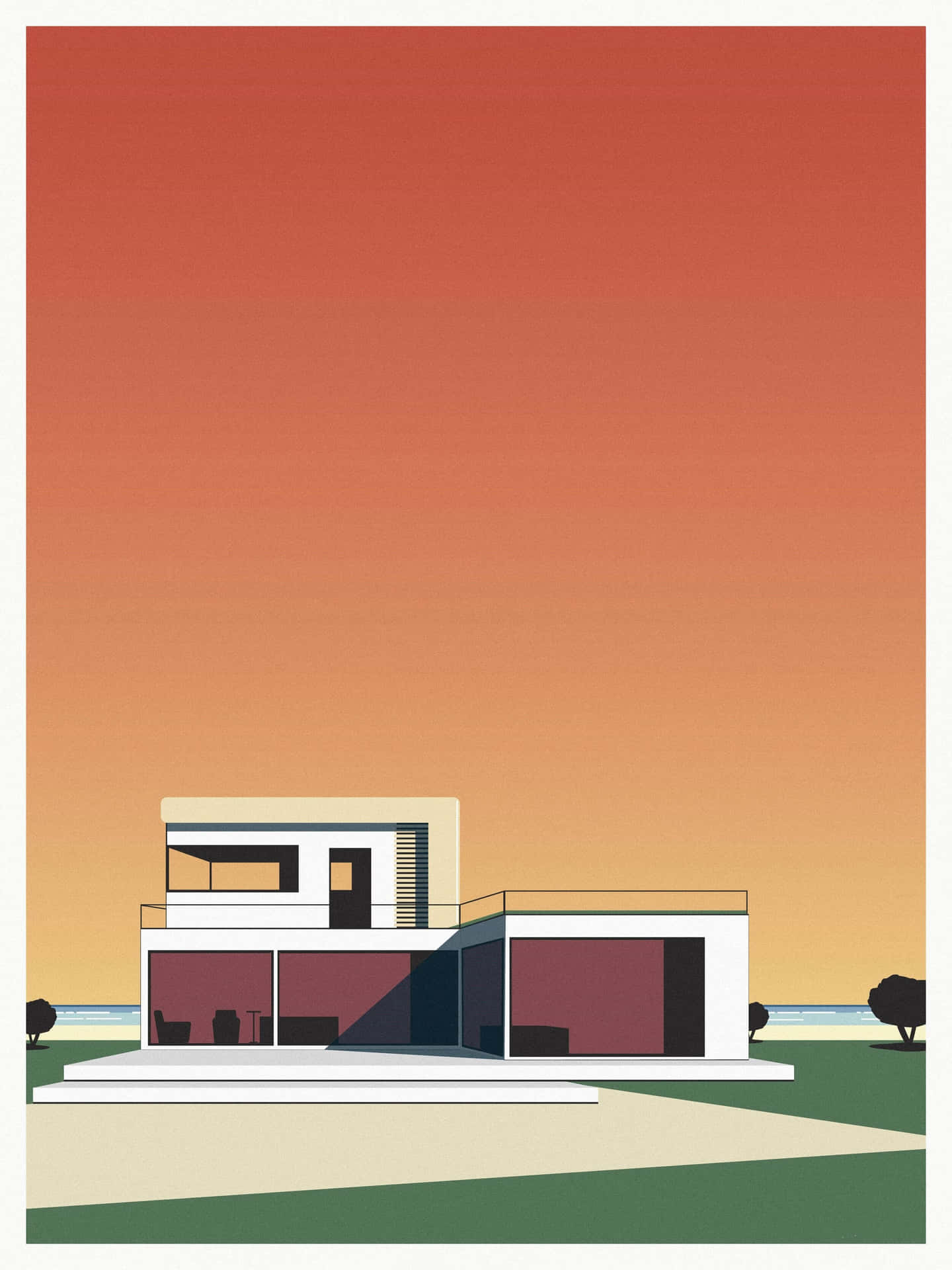 Download Modern Architecture Artwork Hiroshi Nagai Wallpaper ...