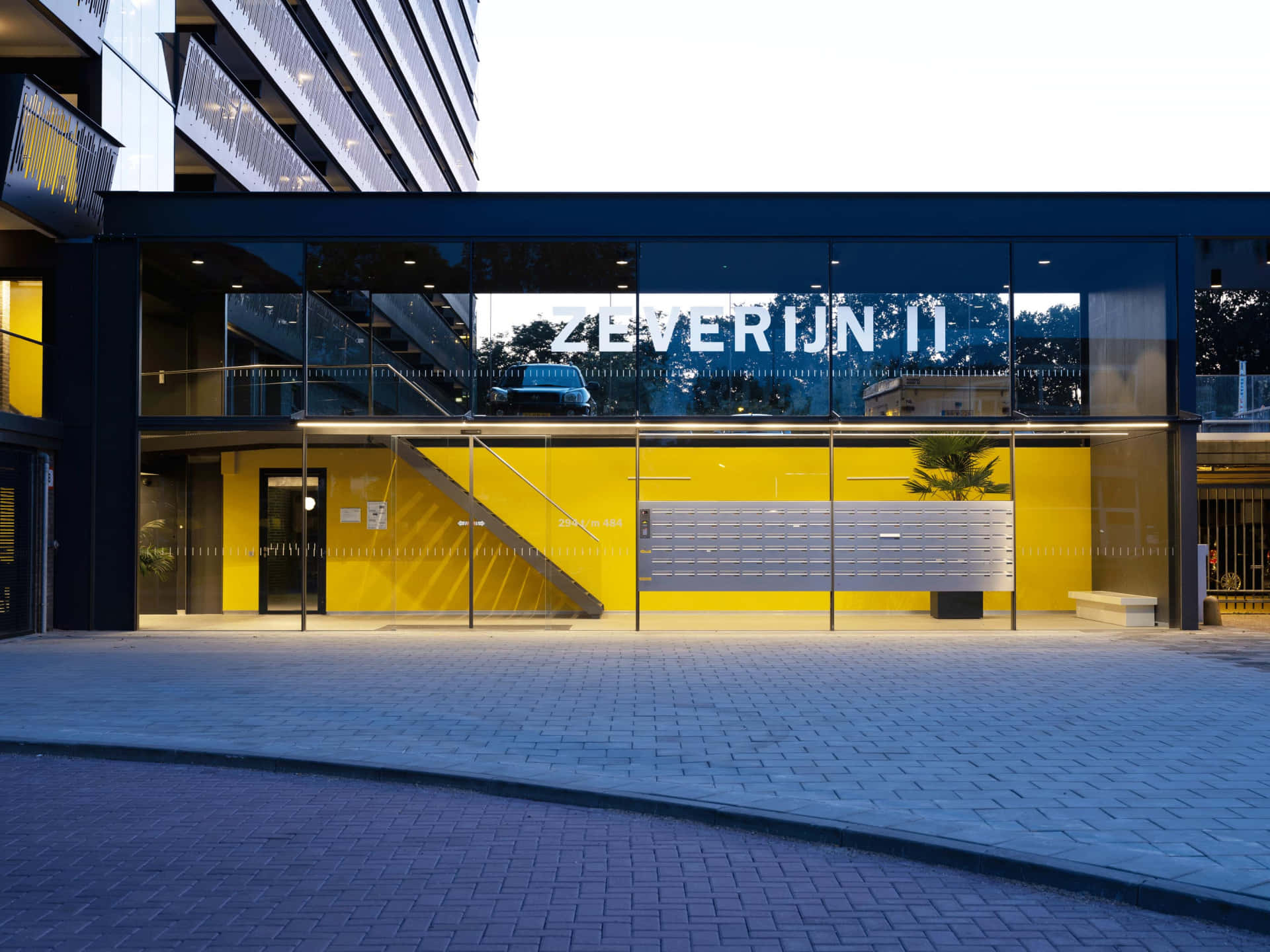Modern Architecture Hilversum Building Dusk Wallpaper