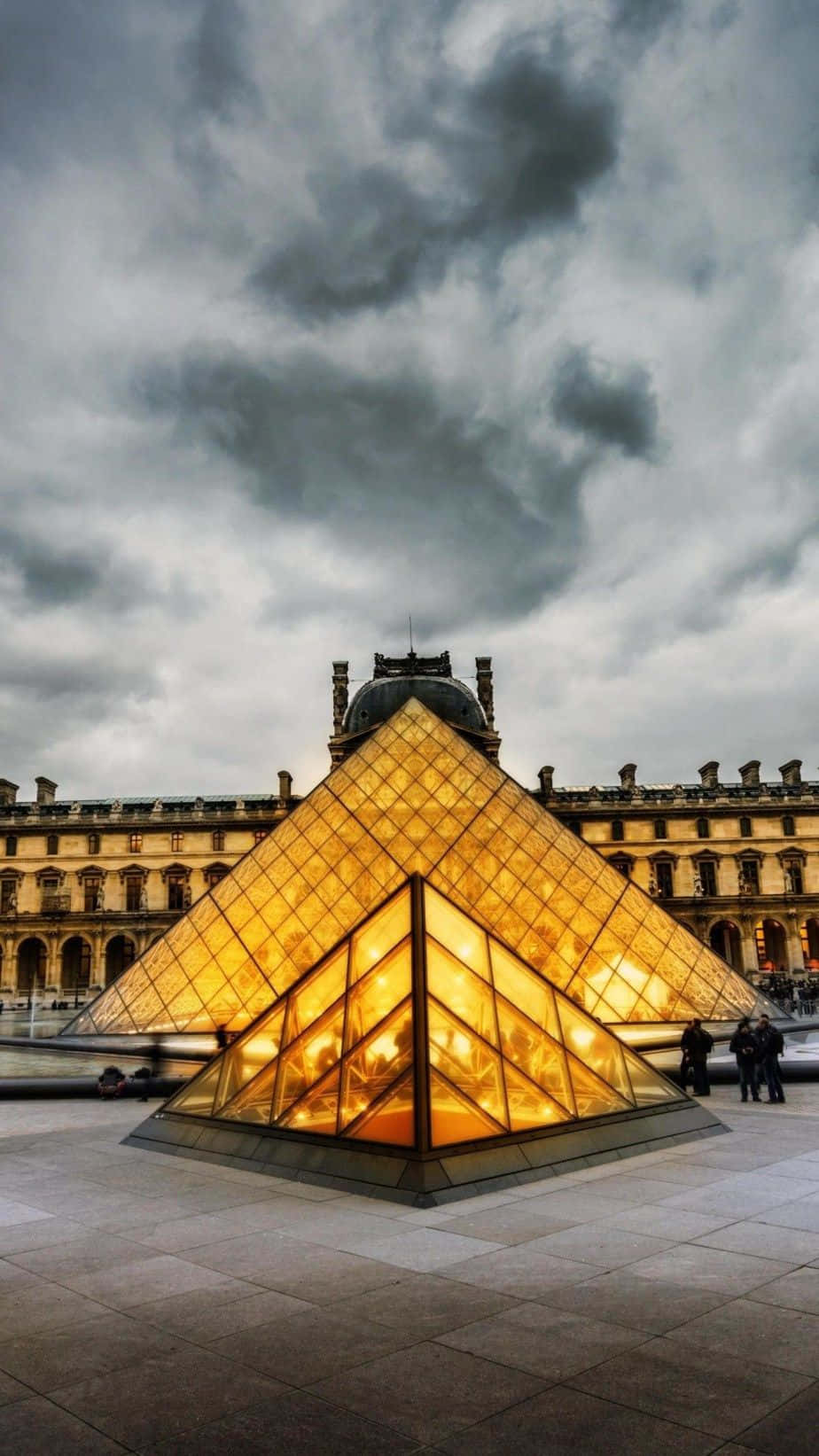 Modern Architecture Louvre Museum Background
