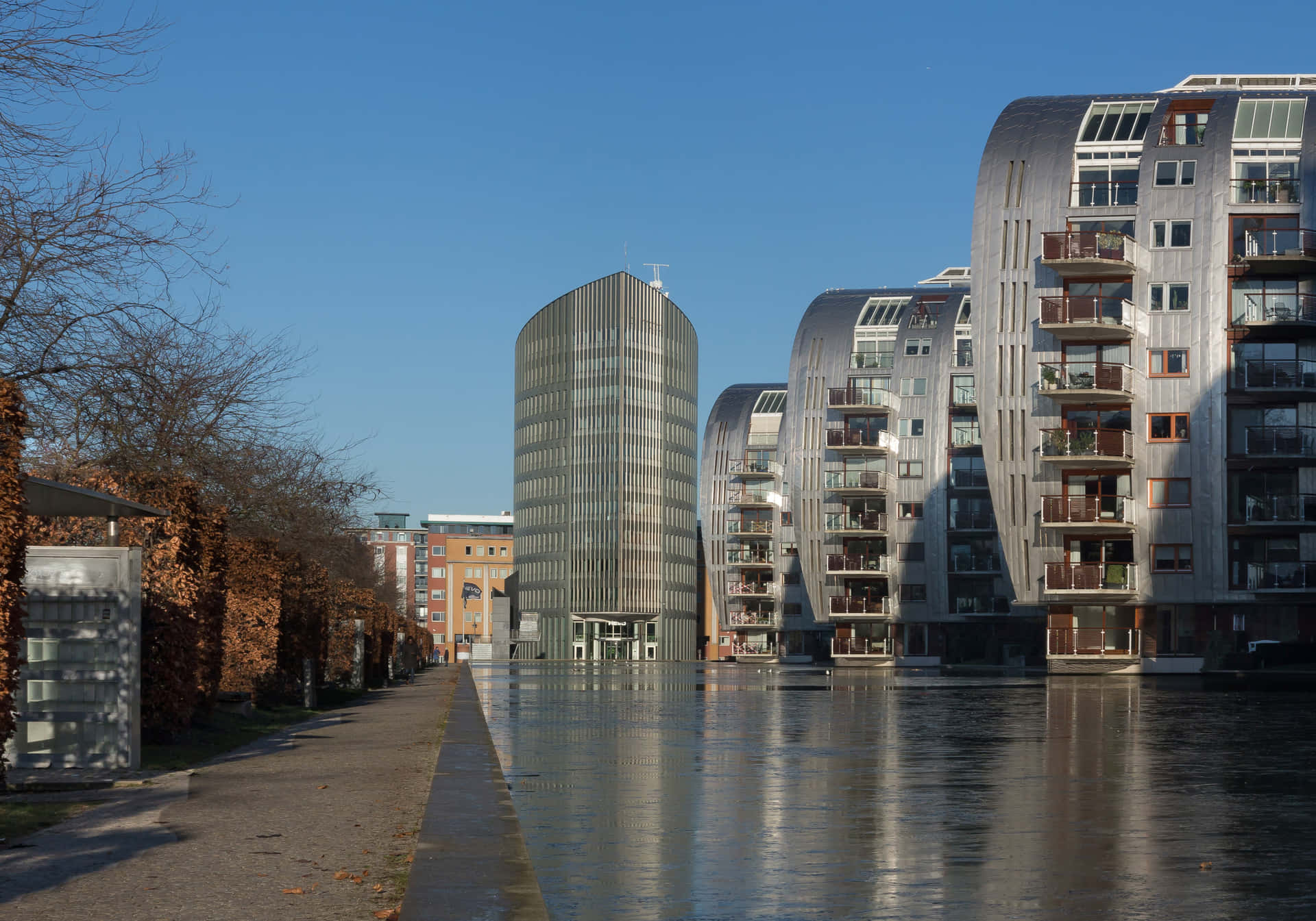 Moderne Arkitektur S Hertogenbosch Vannfront Bakgrunnsbildet