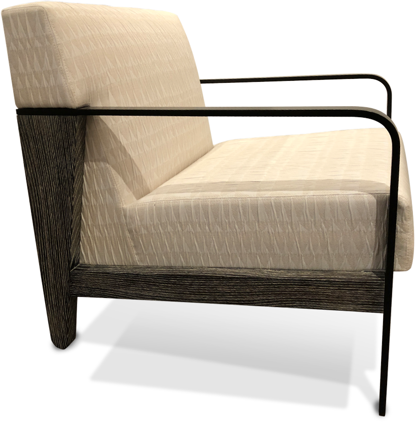 Modern Armchairwith Metal Frame PNG