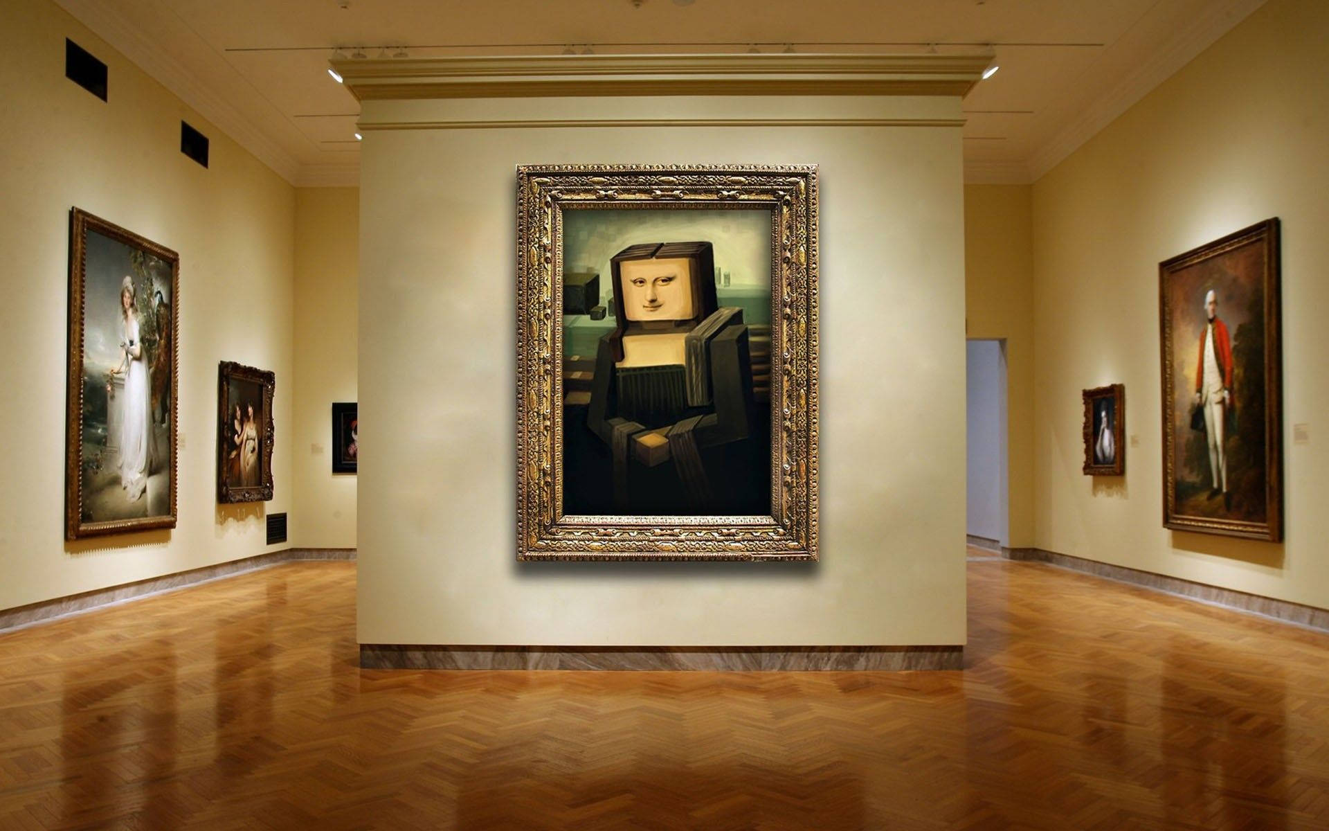 Modern Art Mona Lisa Background