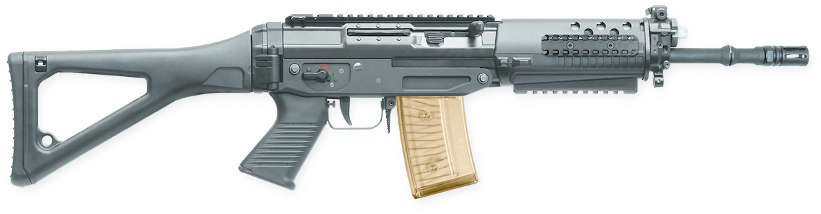 Modern Assault Rifle Isolated PNG