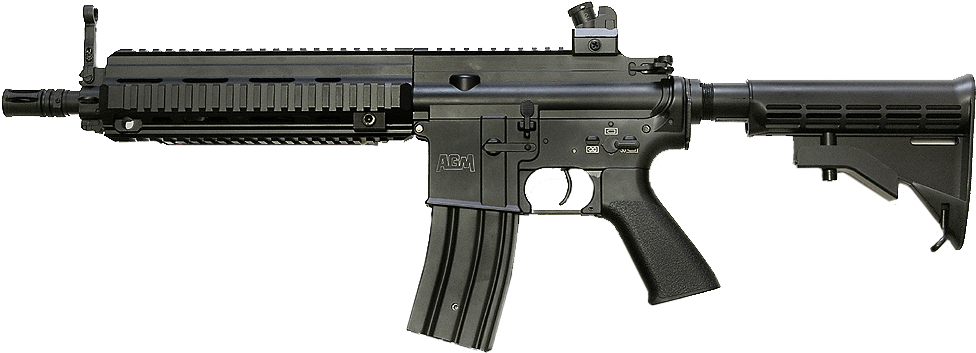 Modern_ Assault_ Rifle_ Isolated PNG