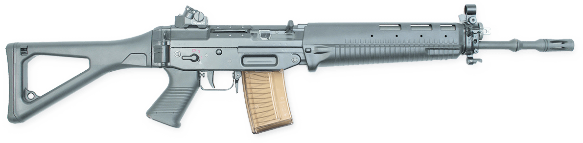 Modern Assault Rifle Isolated PNG