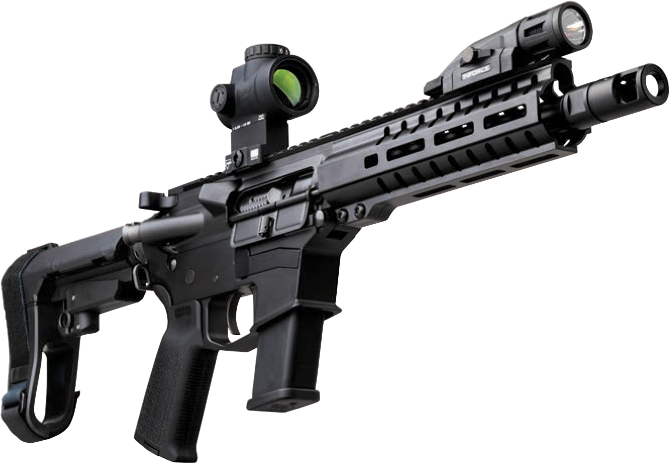 Modern Assault Riflewith Attachments PNG