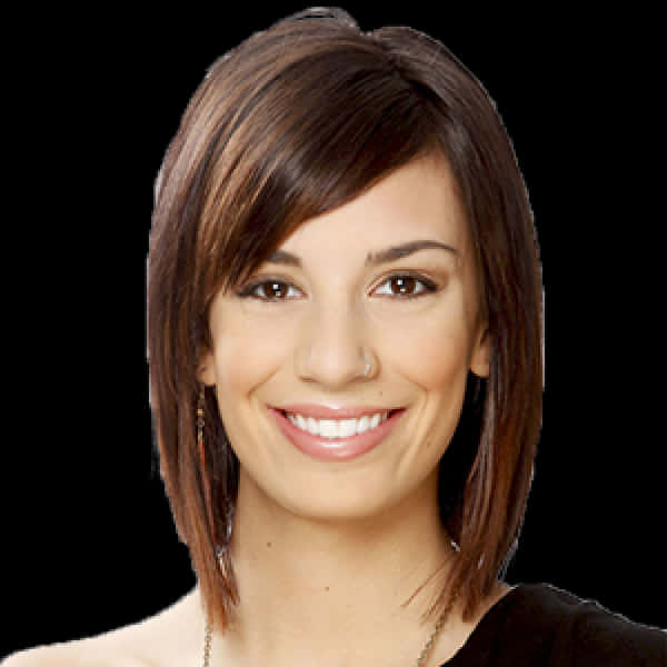 Modern Asymmetrical Bob Hairstyle PNG