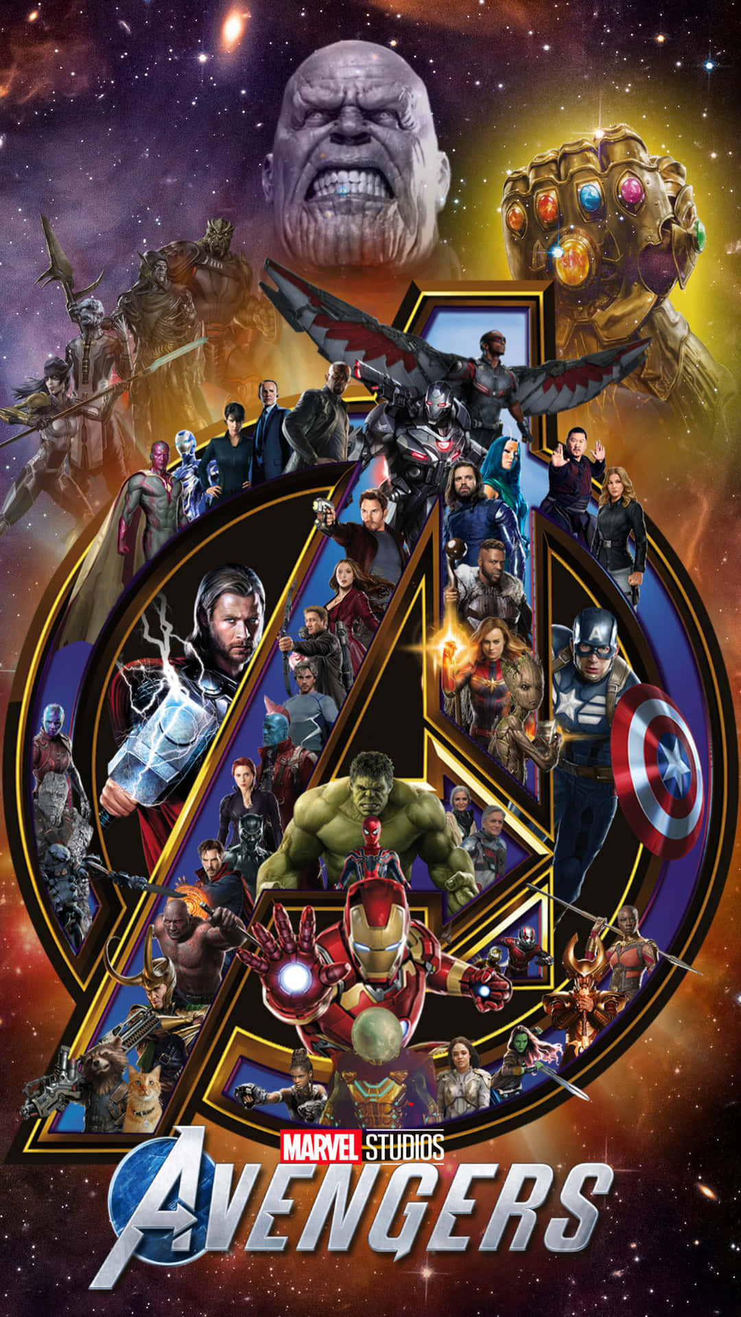 The modern Avengers phone is ready to save the world! Wallpaper