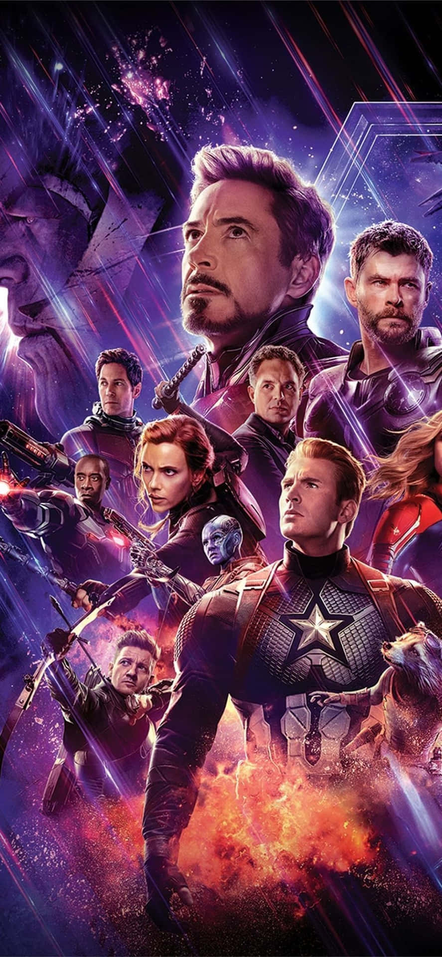 Zeigensie Ihre Liebe Für Die Avengers Mit Diesem Leuchtenden Superhelden-handyhintergrund. Wallpaper