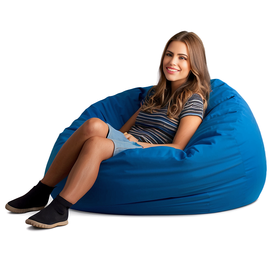 Modern Bean Bag Chair Png 06132024 PNG