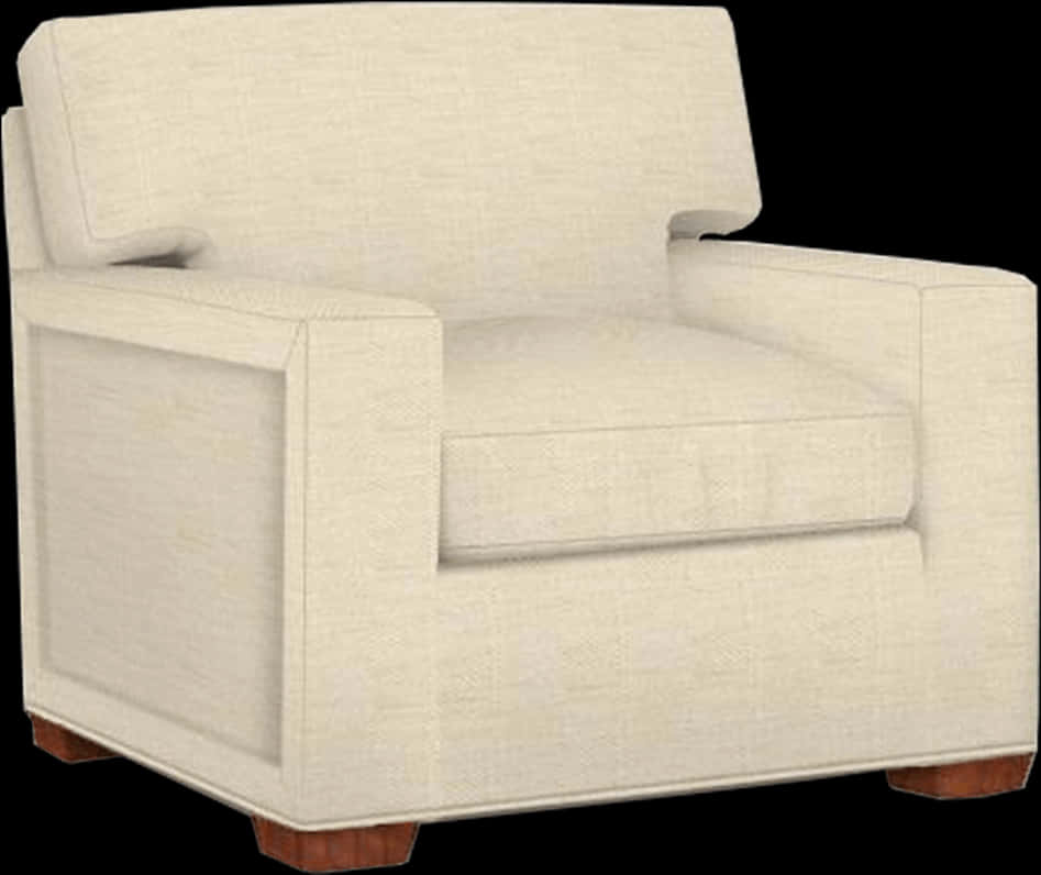 Modern Beige Armchair Furniture PNG