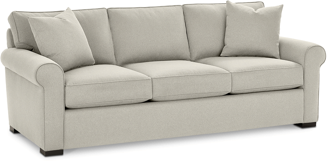 Modern Beige Fabric Sofa PNG