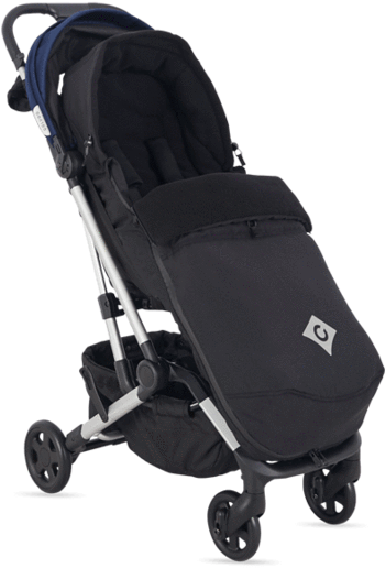 Modern Black Baby Stroller PNG