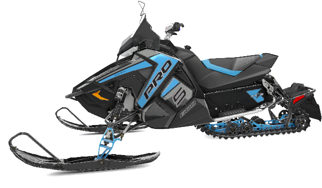 Modern Black Blue Snowmobile PNG