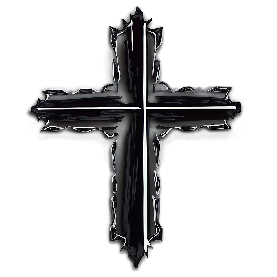Modern Black Cross Graphic Png Elm PNG