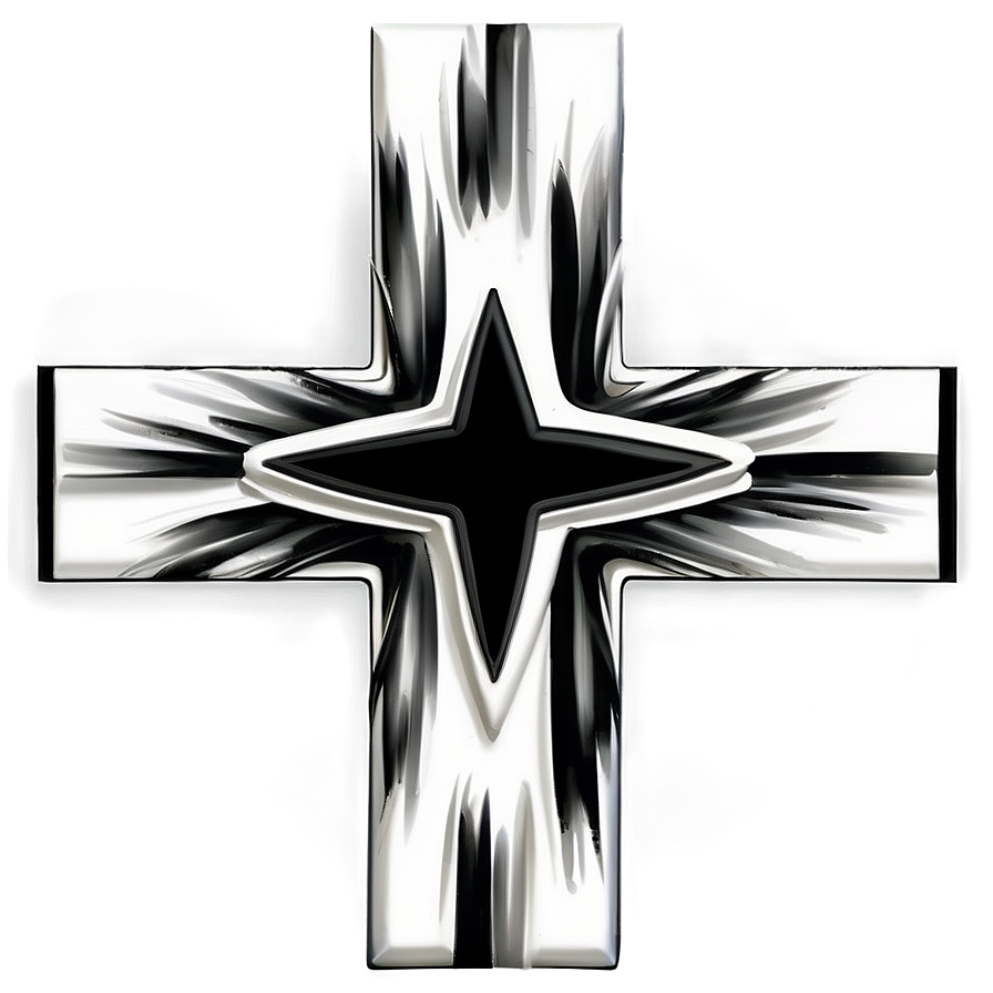 Modern Black Cross Graphic Png Wum57 PNG