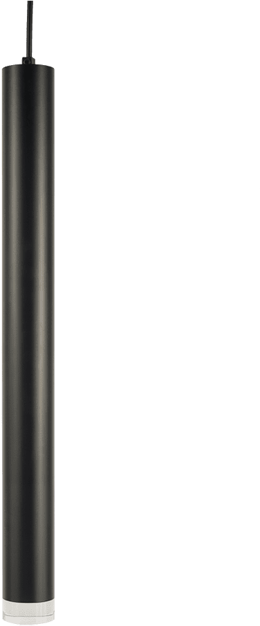 Modern Black Cylinder Pendant Light PNG