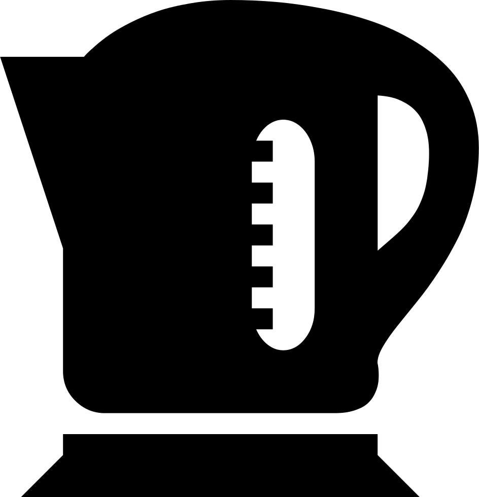 Modern Black Electric Kettle Silhouette PNG