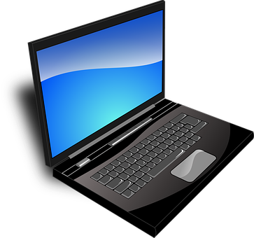 Modern Black Laptop Illustration PNG